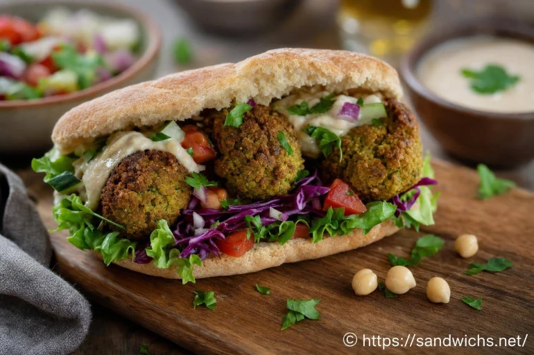 Sandwich végan aux falafels : recette maison simple et savoureuse