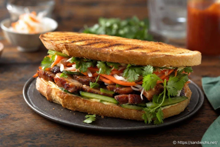 Sandwich pain grillé façon banh mi : recette vietnamienne facile et gourmande