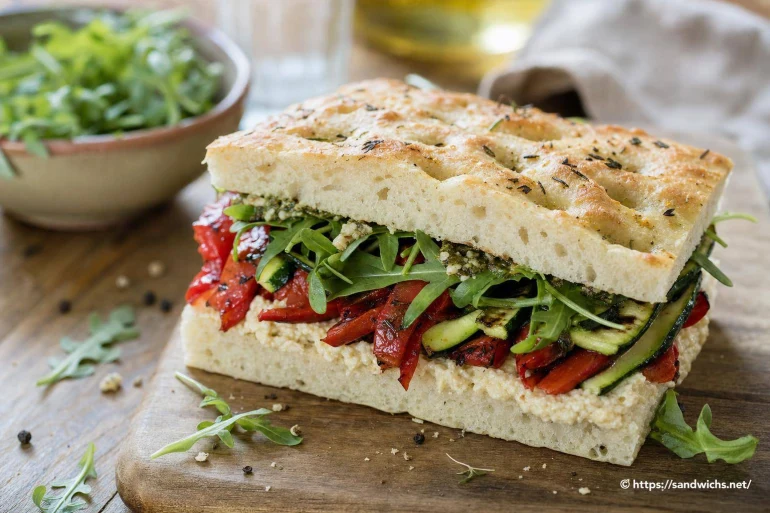 Focaccia végane : recette de sandwich gourmand