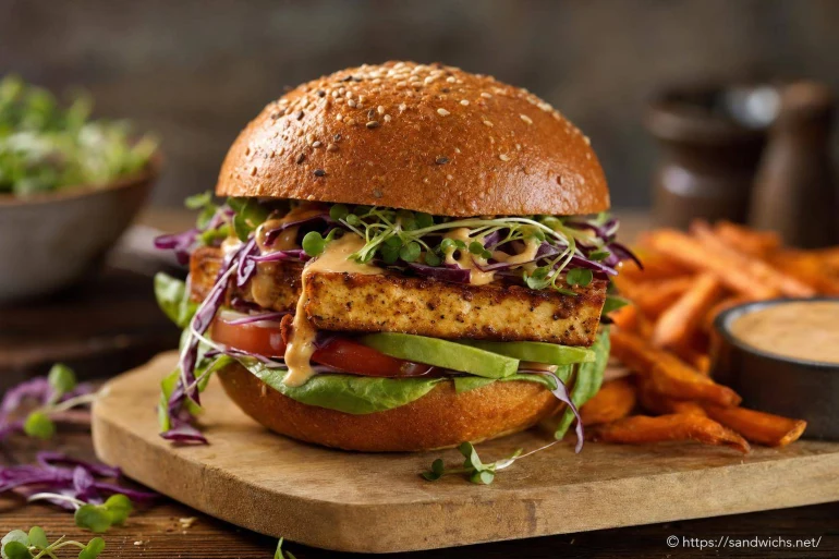 Burger végan au tofu : une recette facile et rapide