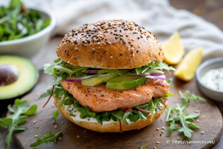 Burger saumon avocat : recette fraîche et gourmande