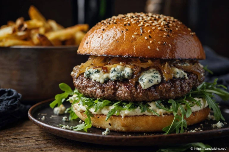 Burger au bleu : une recette gourmande au fromage bleu