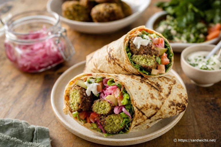 Recette de wrap falafel et pickles maison