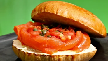 Burger au Saumon Fumé