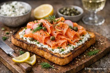 Sandwich pain grillé au saumon : une recette raffinée à savourer