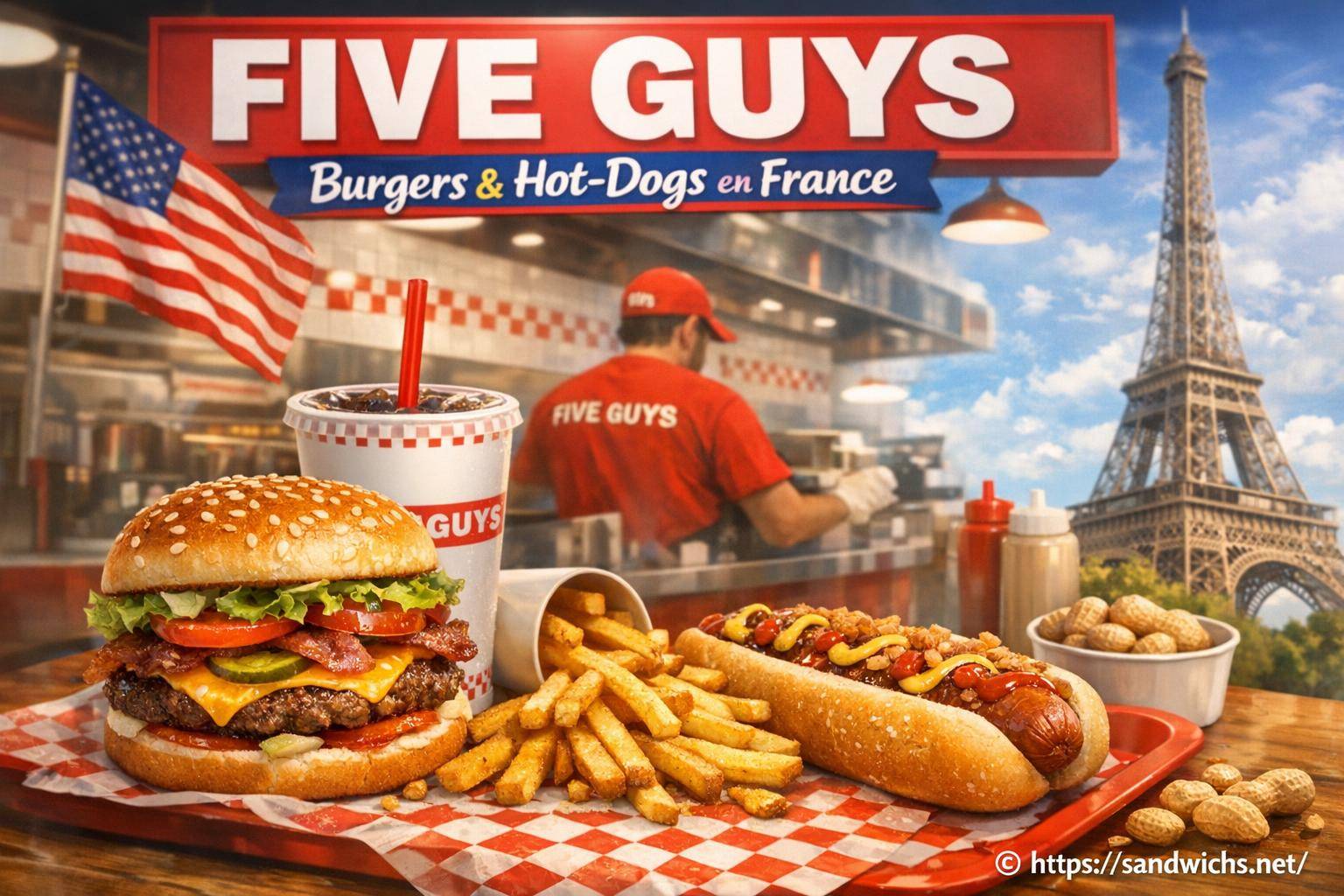 Five Guys : découvrez les burgers et hot-dogs américains en France