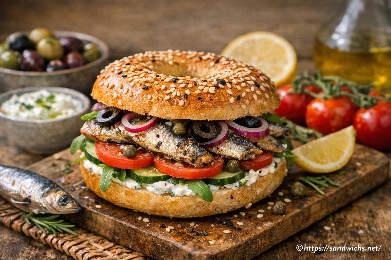 Bagel sardines : une recette méditerranéenne savoureuse et facile