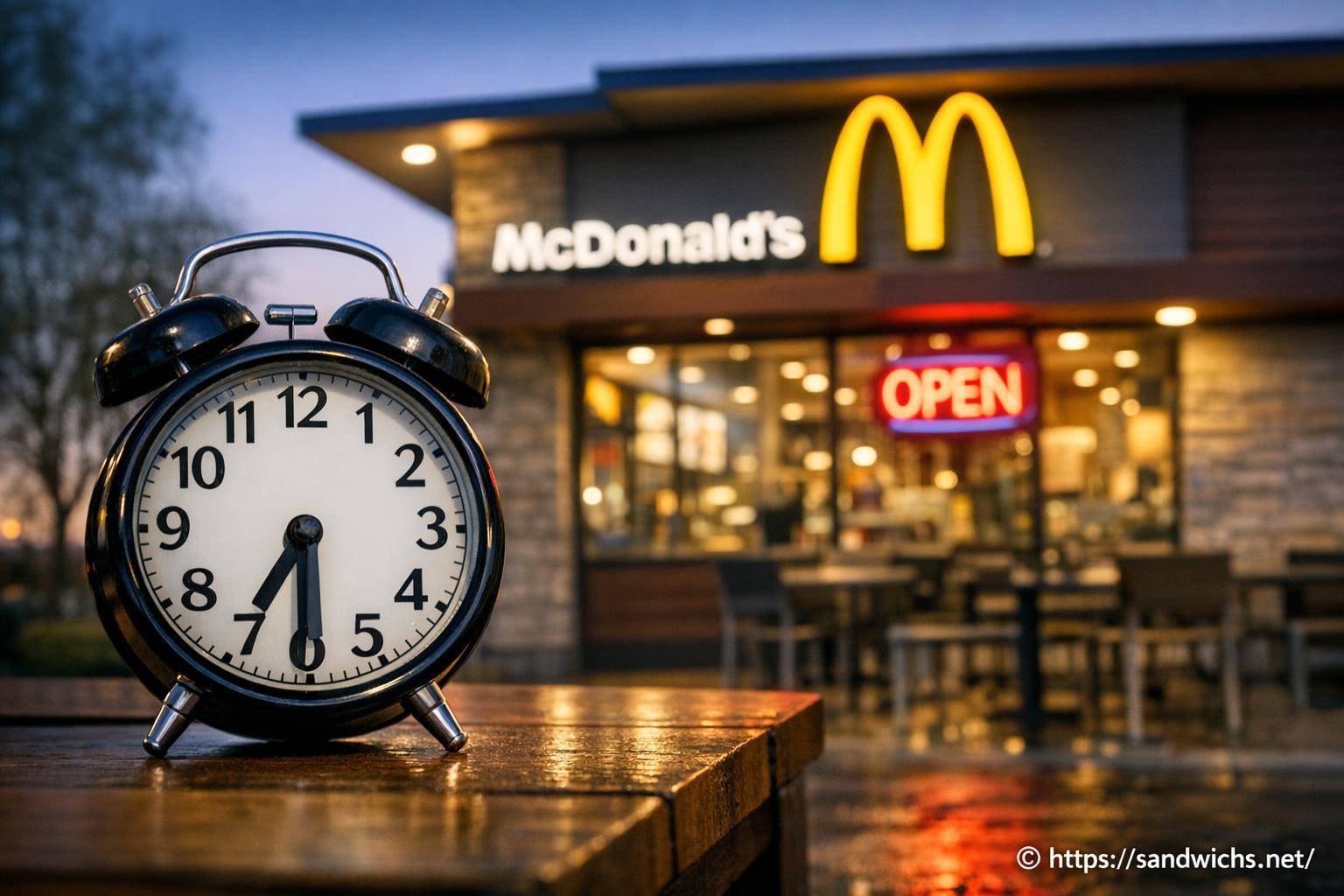 À partir de quelle heure peut-on manger au McDonald's ?
