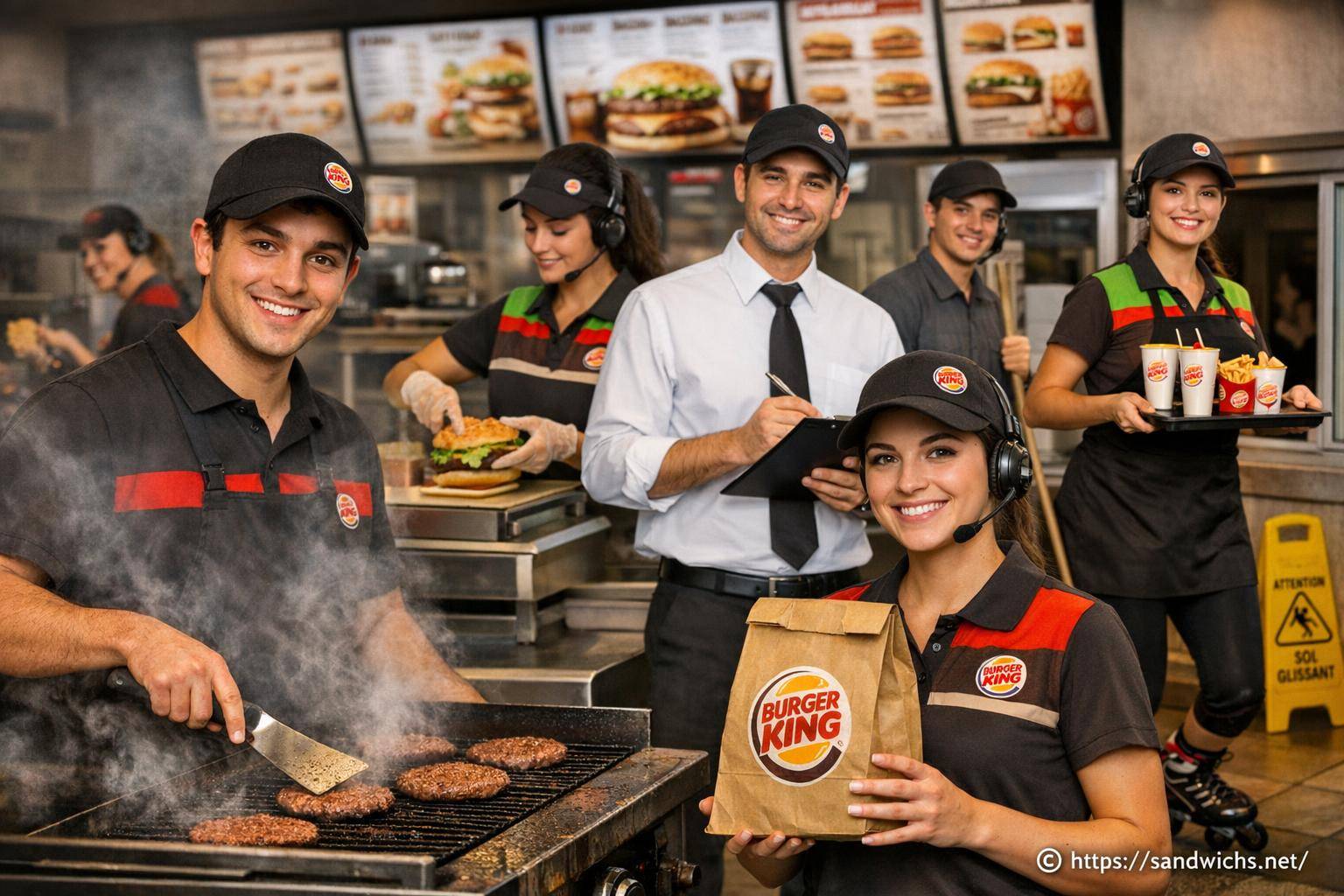 Quels sont les postes chez Burger King ?
