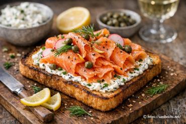 Sandwich pain grillé au saumon : une recette raffinée à savourer