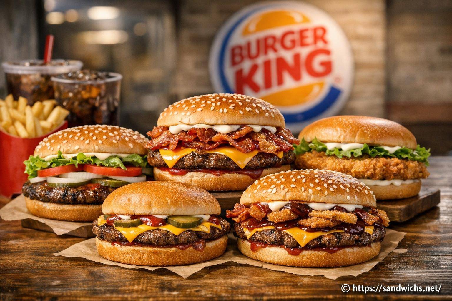 Quels sont les burgers chez Burger King ?