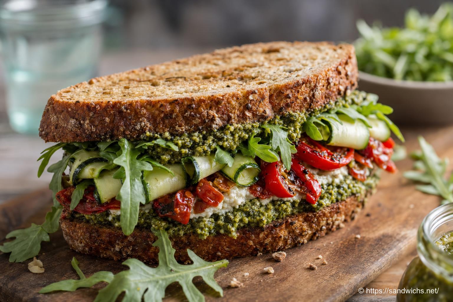 Sandwich végan au pesto : recette parfumée et facile à préparer