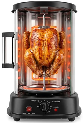 NutriChef Four Rotatif Vertical 1500W de Table - Rôtissoire 