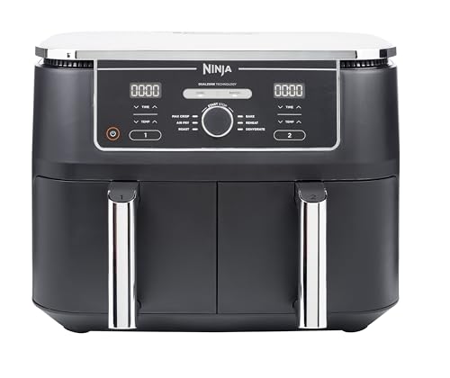 Ninja Foodi MAX Dual Zone Air Fryer, 2 Tiroirs, 9,5L, 6-en-1